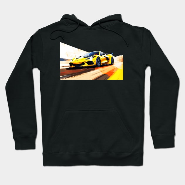 Yellow corvette hoodie sale